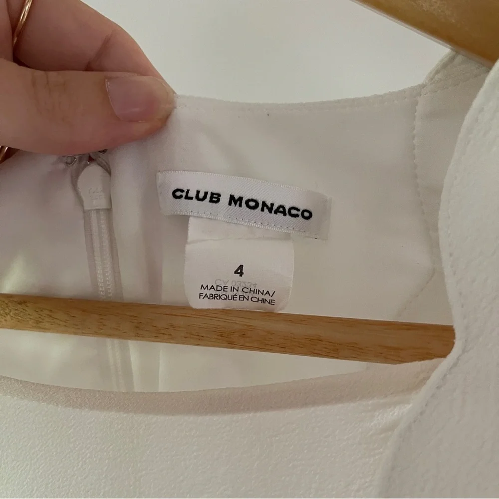 Club Monaco White Dress Size 4 - Picture 3 of 6